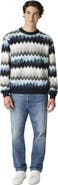 Missoni Crew Neck Sweater With Flame Zigzag Pattern