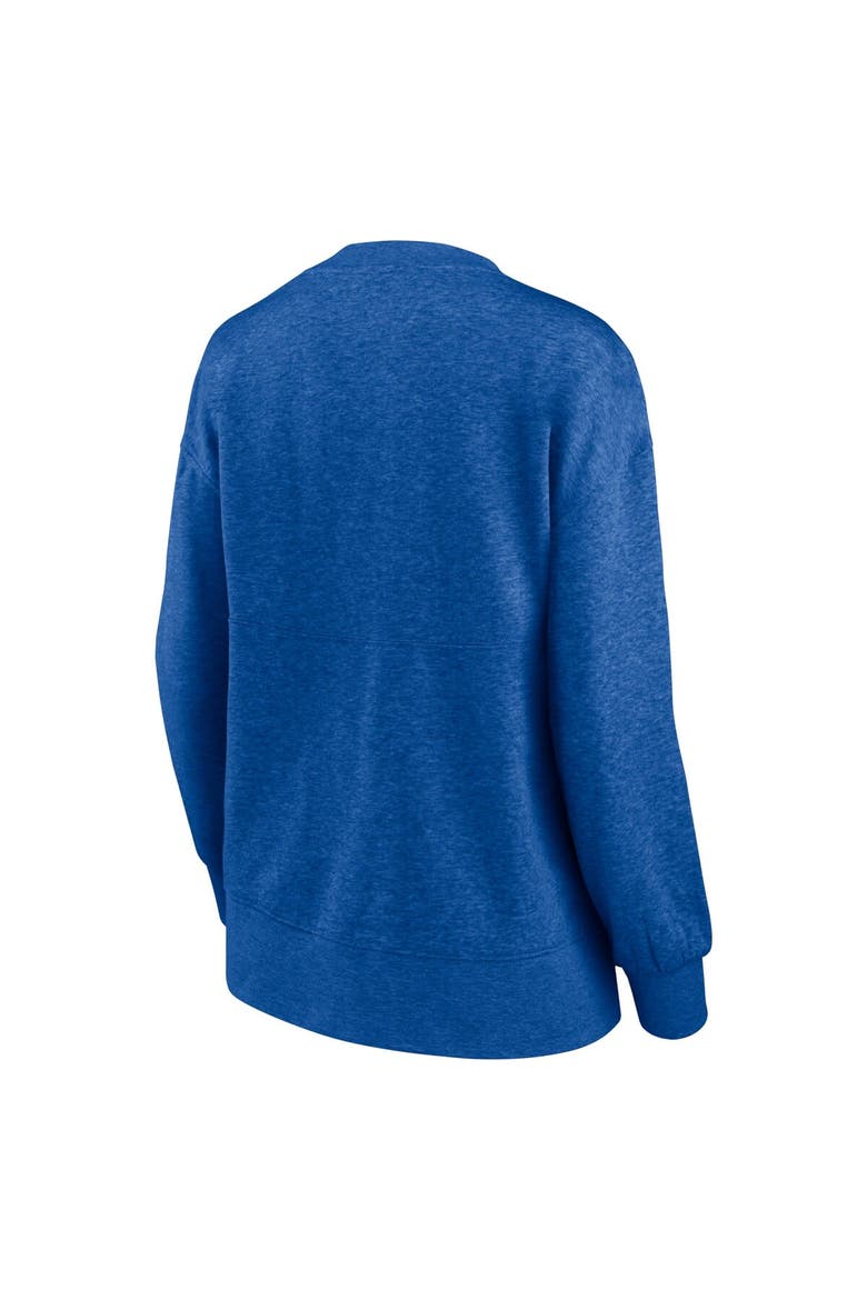 Women's Fanatics Branded Heathered Royal Florida Gators Jump Distribution Pullover Sweatshirt, Alternate, color, Heather Royal