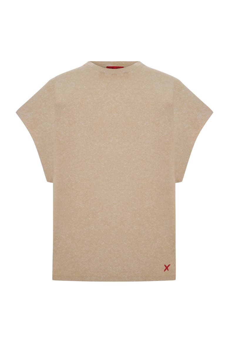 Daydreamers Acid Wash Sleeveless Tee, Main, color, Beige