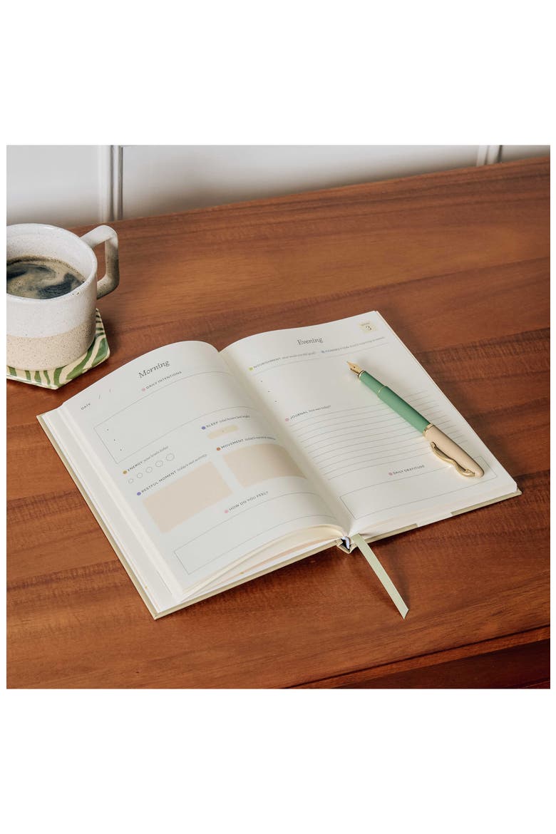 Quilted Daydream Wellness Journal, Alternate, color, BEIGE/ KHAKI