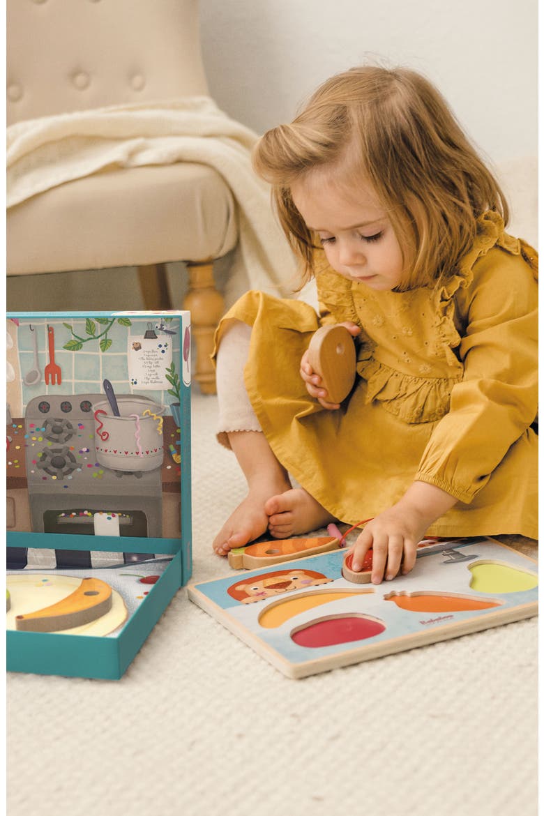 Little Worm Loves to Eat Threading Puzzle, Alternate, color, Multi / Red