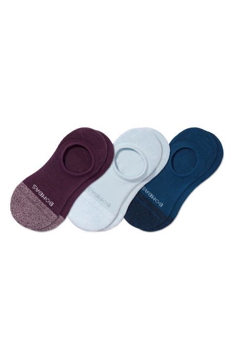 Assorted 3-Pack Cushioned No-Show Socks
