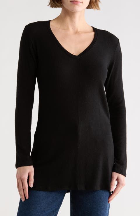 V-Neck Tunic Sweater