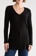 GO COUTURE V-Neck Tunic Sweater