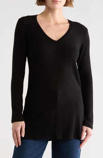 GO COUTURE V-Neck Tunic Sweater