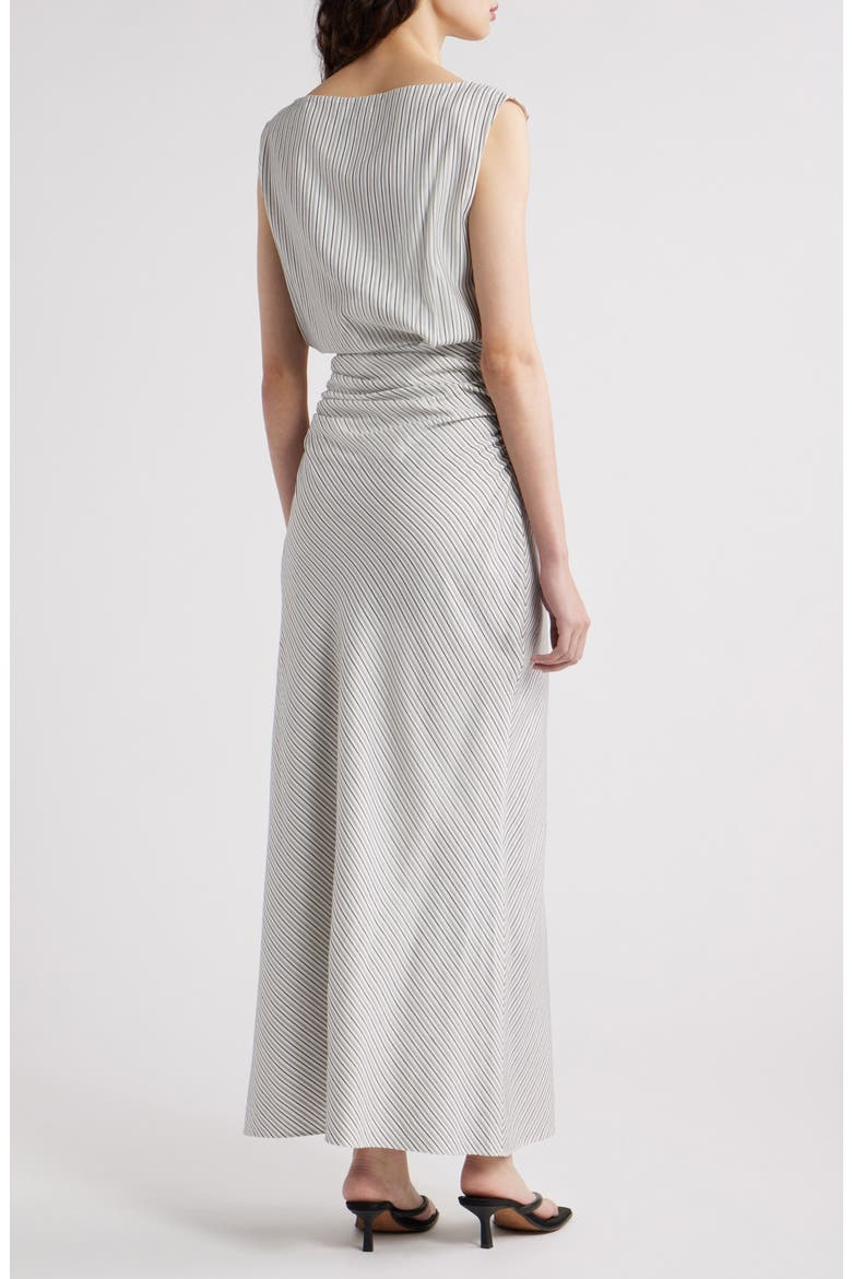 Margaux Stripe Sleeveless Dress, Alternate, color, NAVY STRIPE