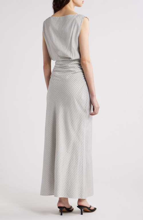 Faithfull The Brand Margaux Stripe Sleeveless Dress In Navy Stripe