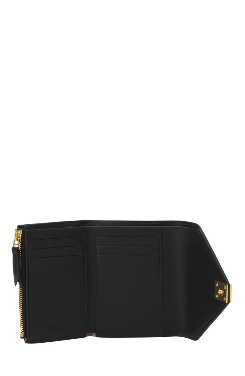 Lanvin Concerto Arpège Leather Wallet, Alternate, color, Black
