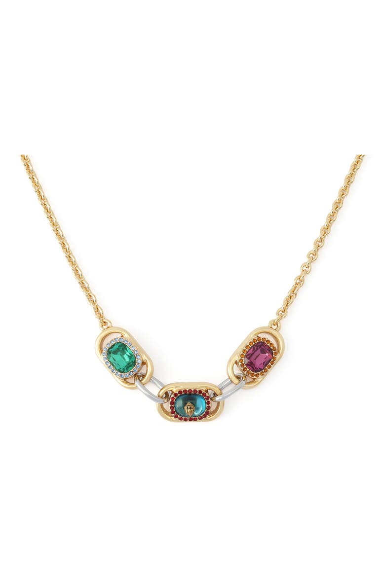 Gemstone Frontal Chain Necklace, Alternate, color, MULTI