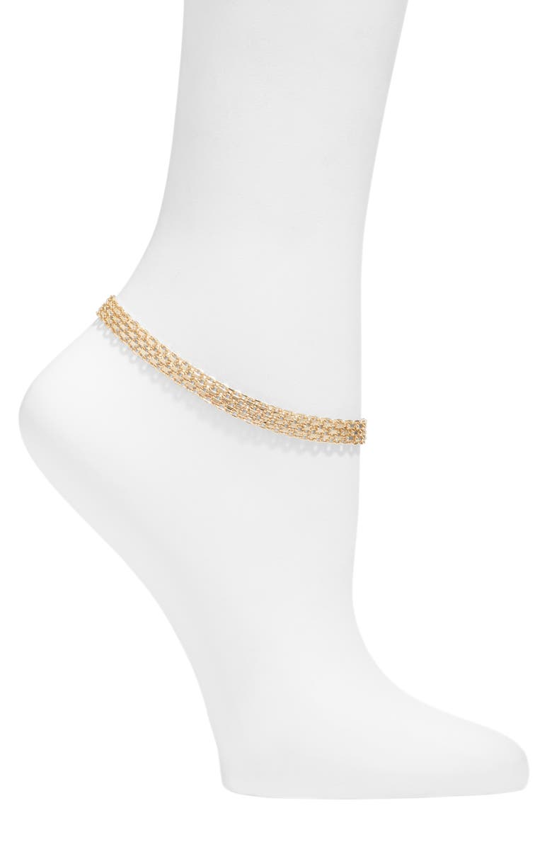 Nordstrom Panther Chain Anklet, Main, color,