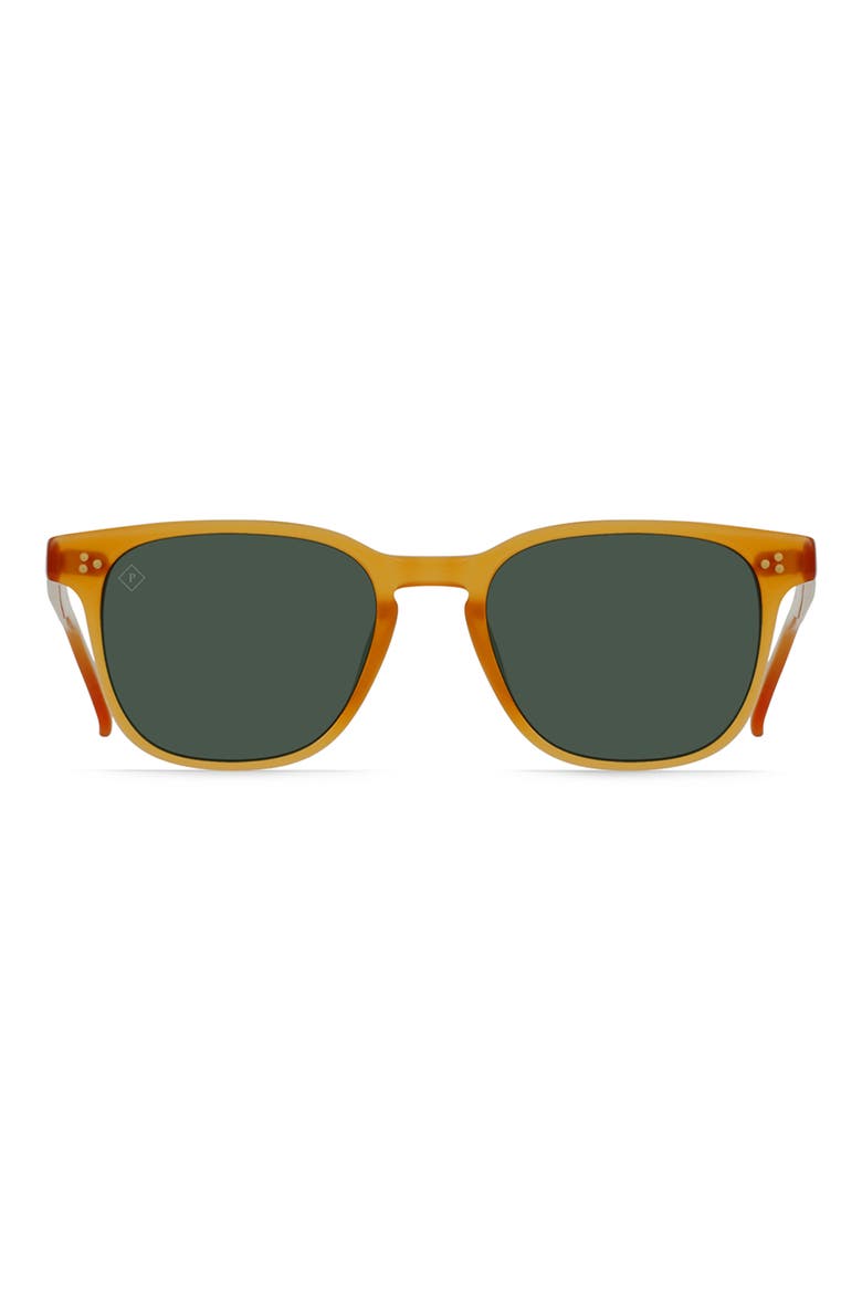 Alvez Round Polarized Square Sunglasses, Main, color, HONEY/ GREEN POLAR