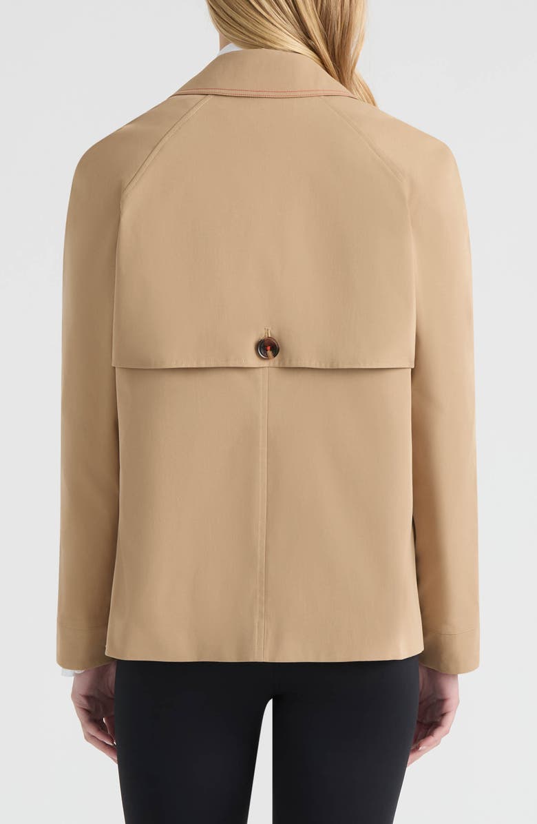 Hunter Tina Double Breasted Short Trench Coat, Alternate, color, British Tan