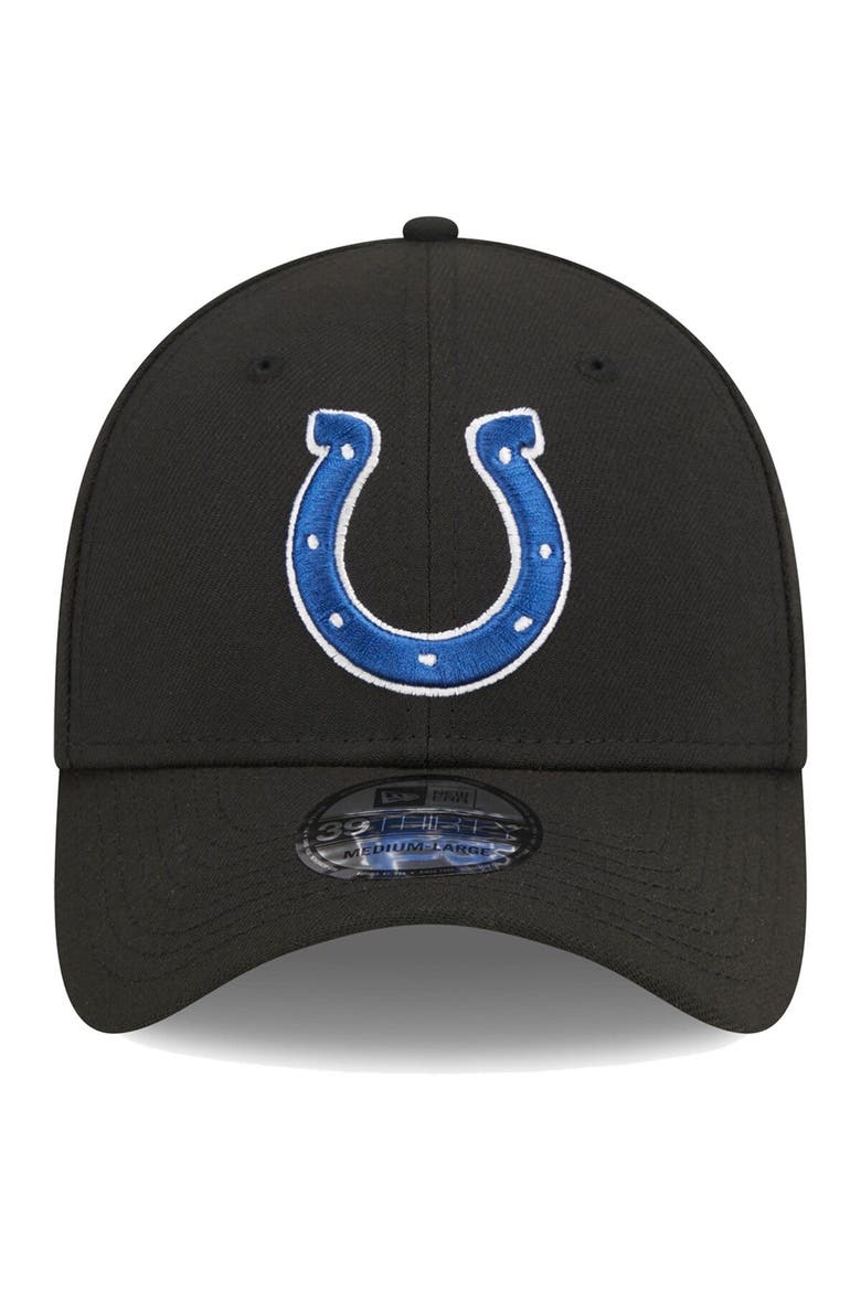 Men's New Era Black Indianapolis Colts  Main 39THIRTY Flex Hat, Alternate, color, Black
