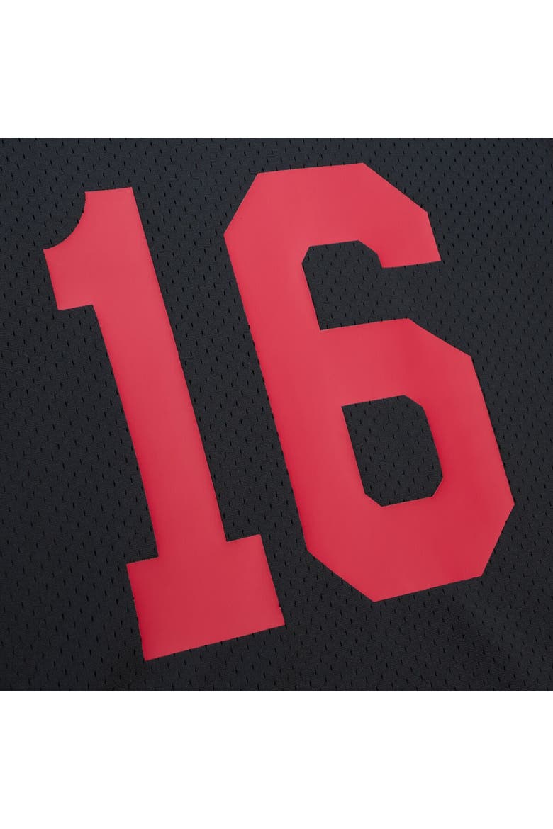 Men's Mitchell & Ness Joe Montana Black San Francisco 49ers Retired Player Name & Number Mesh Top, Alternate, color, Black