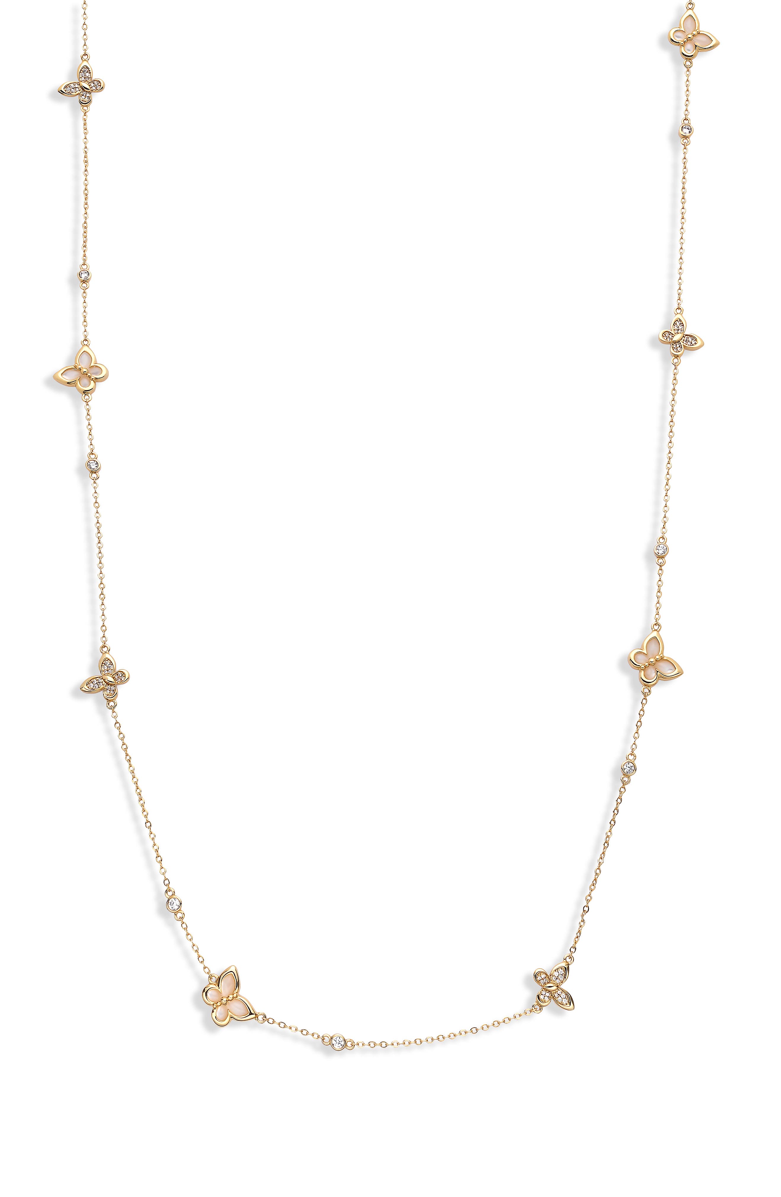 Ameila 14k Gold Plated Station Necklace