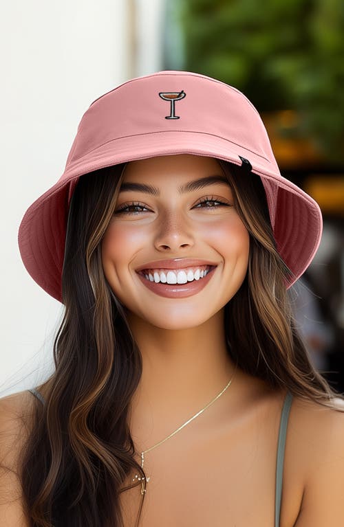 Dalix Espresso Martini Bucket Hat In Peach Melba