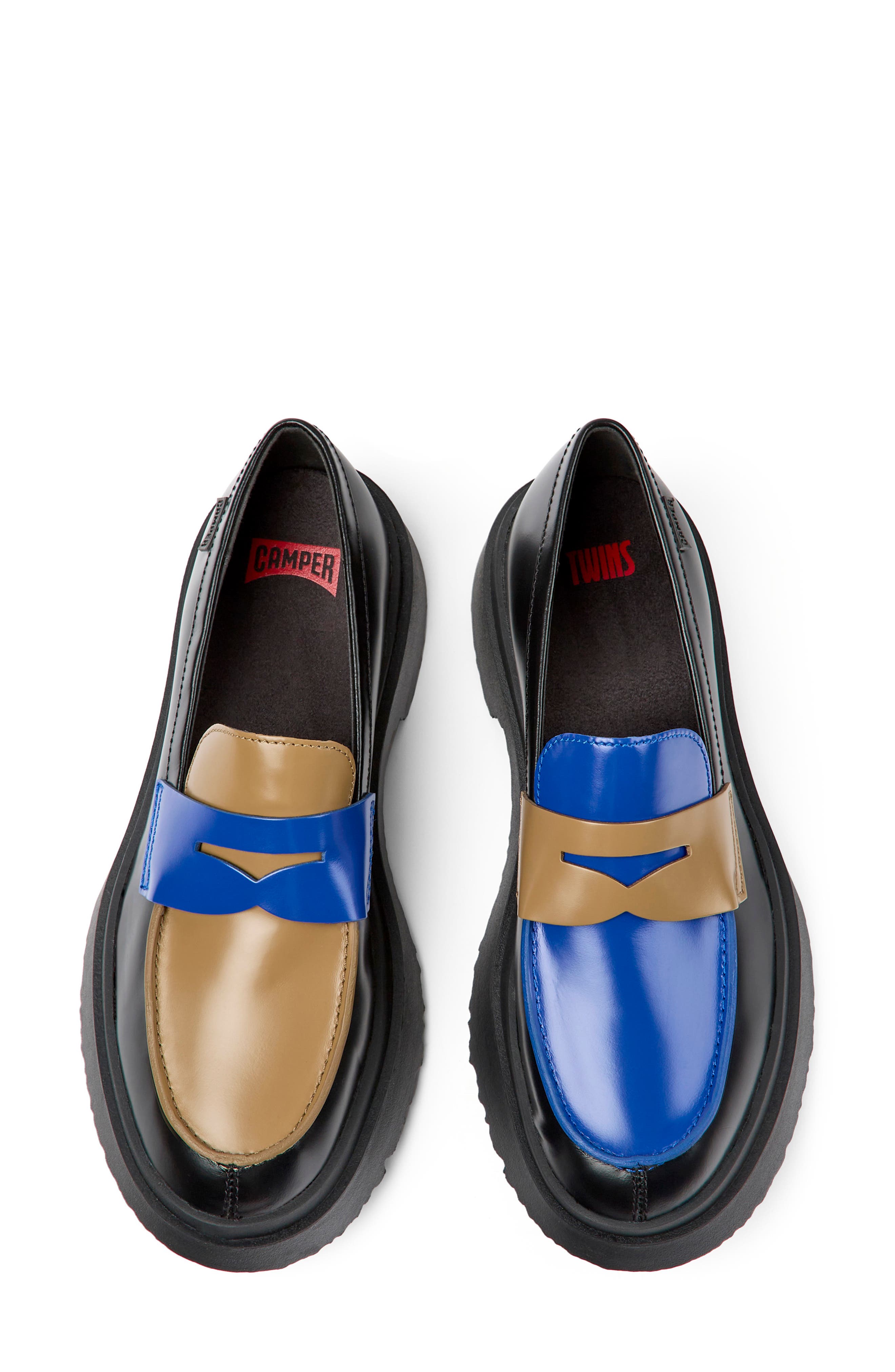 Camper Chunky Platform Penny Loafer, Alternate, color, 