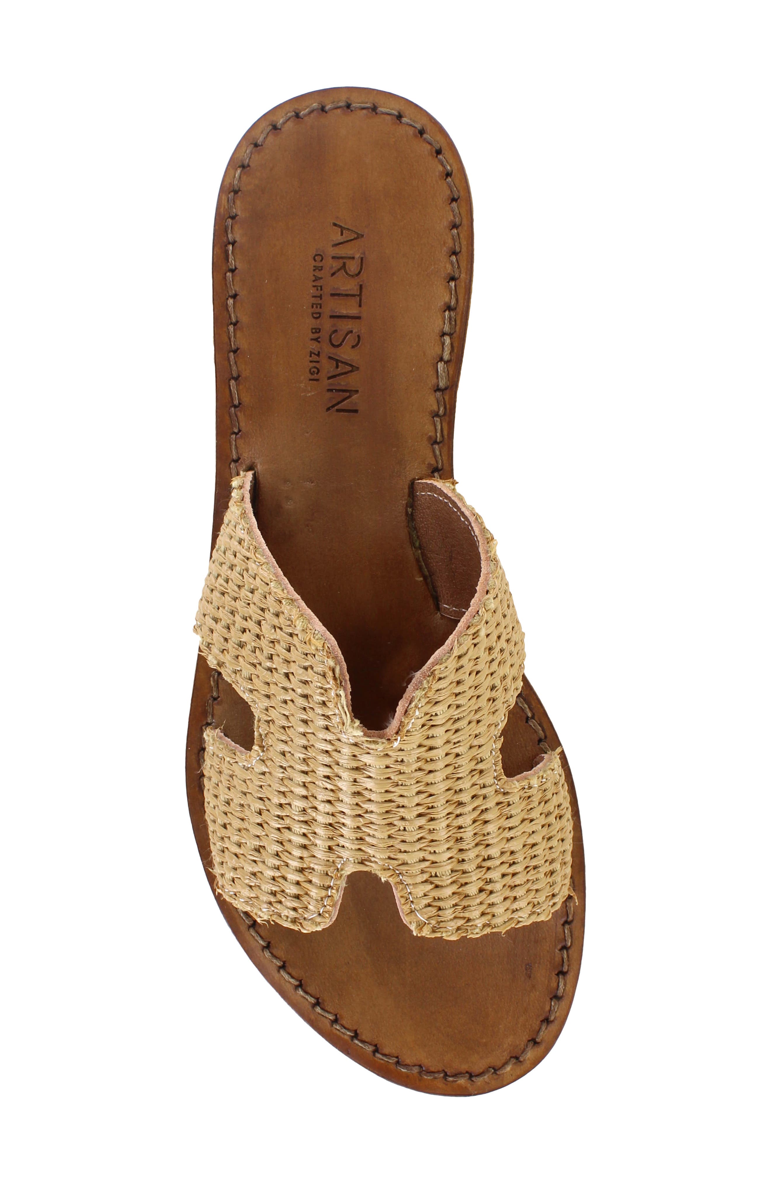 Fenka Water Resistant Leather Sandal, Alternate, color, BROWN