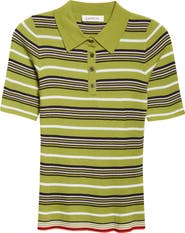 ZANKOV Janis Stripe Wool Rib Polo