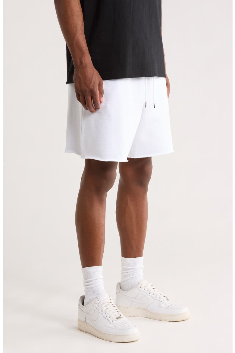 Signature Midweight Fleece Sweat Shorts, Alternate, color, WHITE