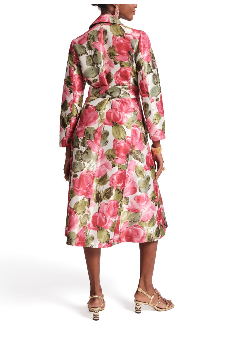 Frances Valentine Lucille Wrap Dress Pretty Peonies, Alternate, color, 