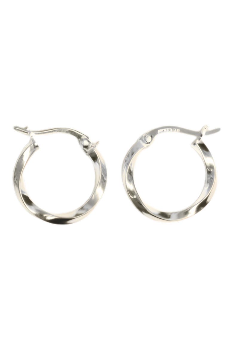 Textured Hoop Earrings, Main, color, SILVER