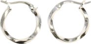 Argento Vivo Sterling Silver Textured Hoop Earrings