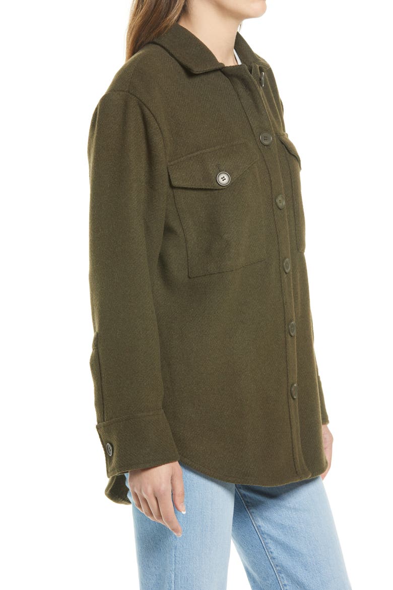 Women's Shirt Jacket, Alternate, color, OLIVE DARK
