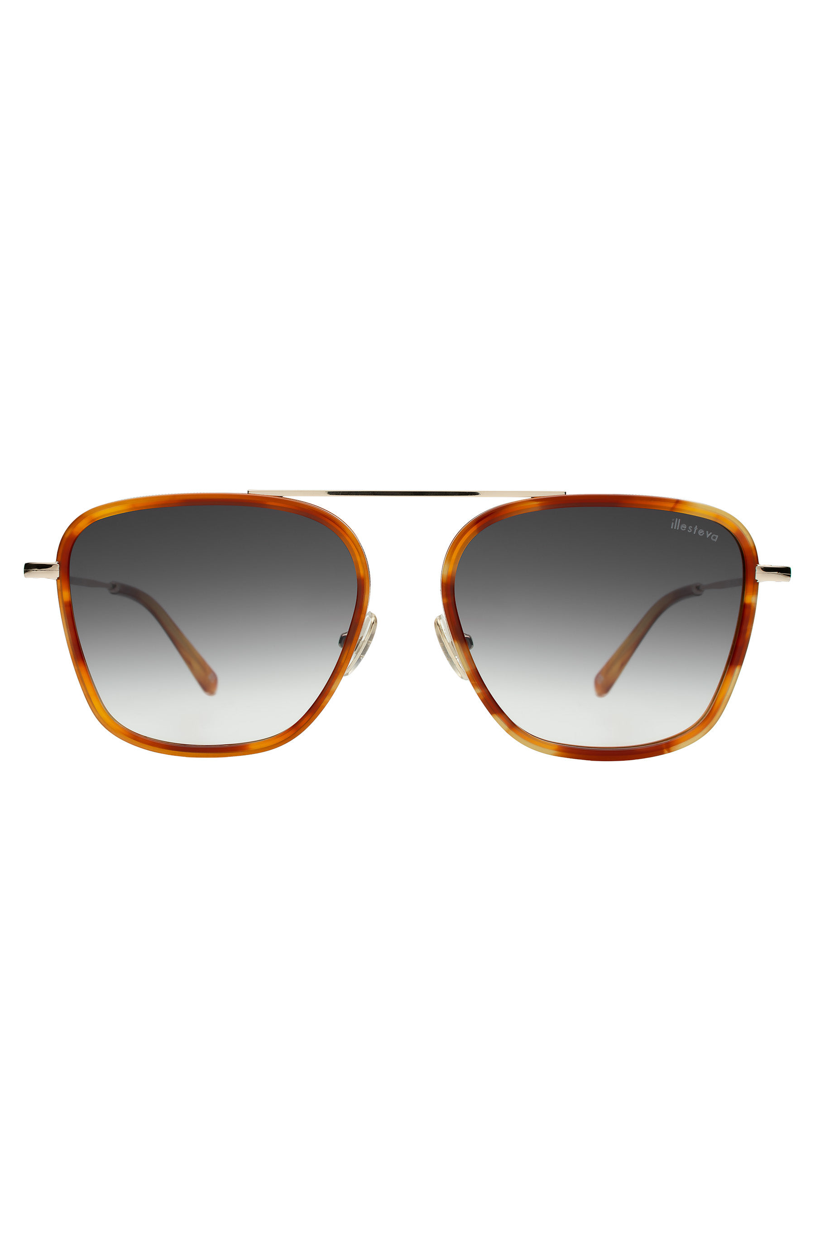 Illesteva Samos Ace Sunglasses in Saffron Havana /Gold 