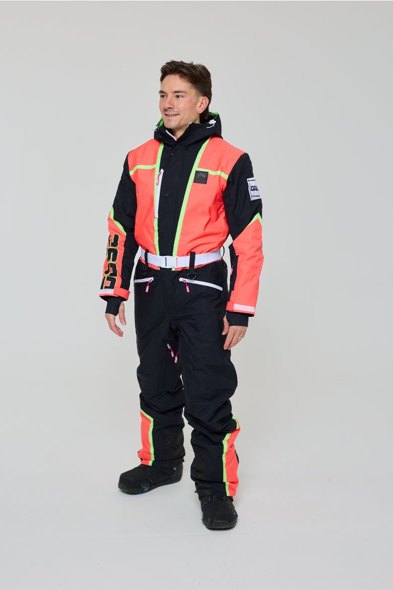 Sultans of Swing Ski Suit Men's, Alternate, color, Black and neon orange
