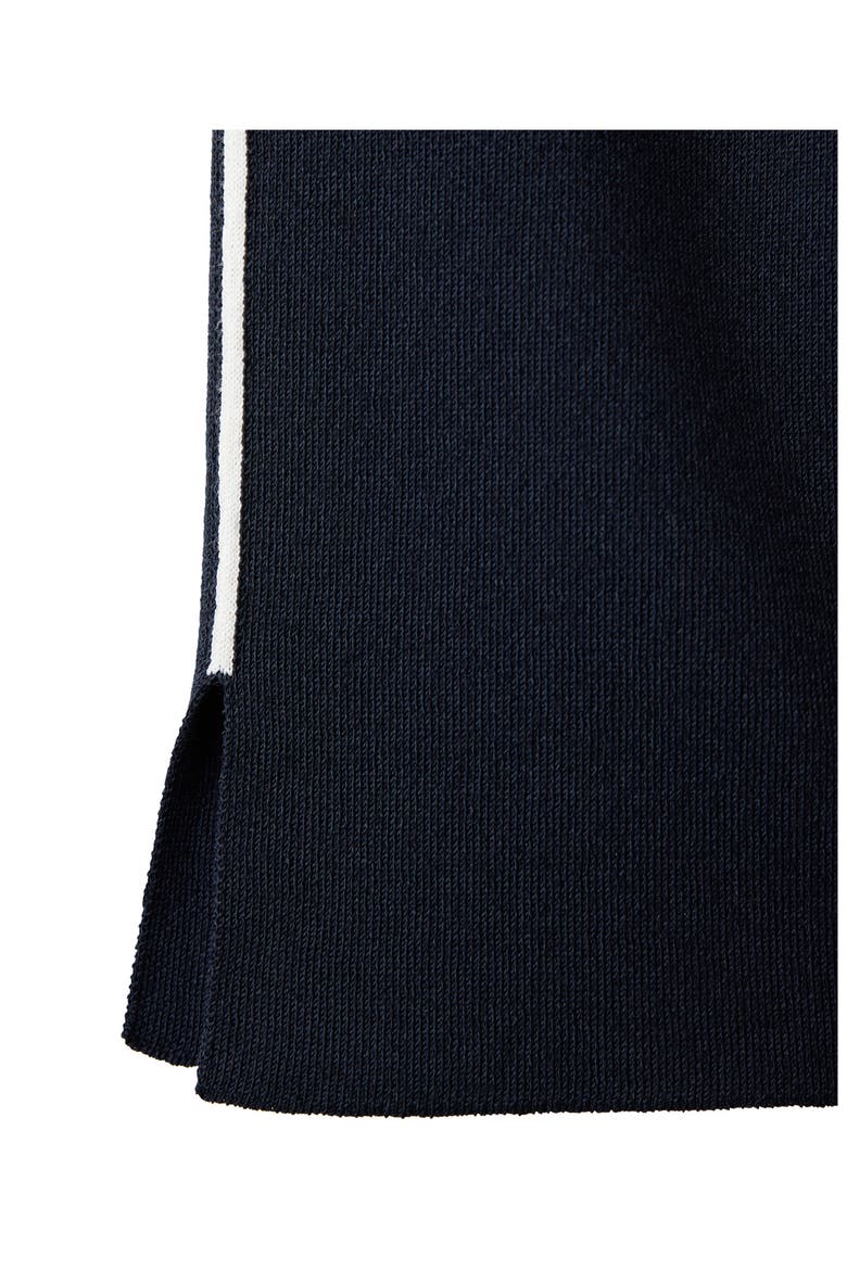 Contrast Stripe Knit Mid Rise Capri Pants, Alternate, color, NAVY