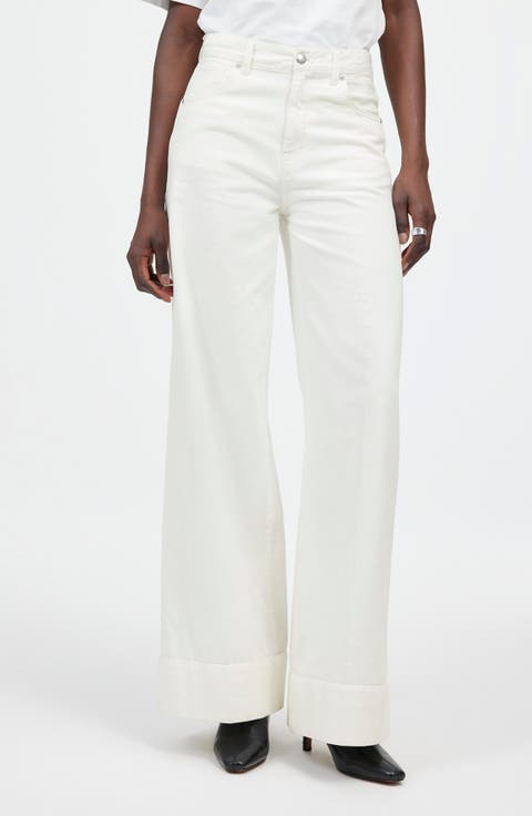 Superwide Leg Jeans (Tile White)