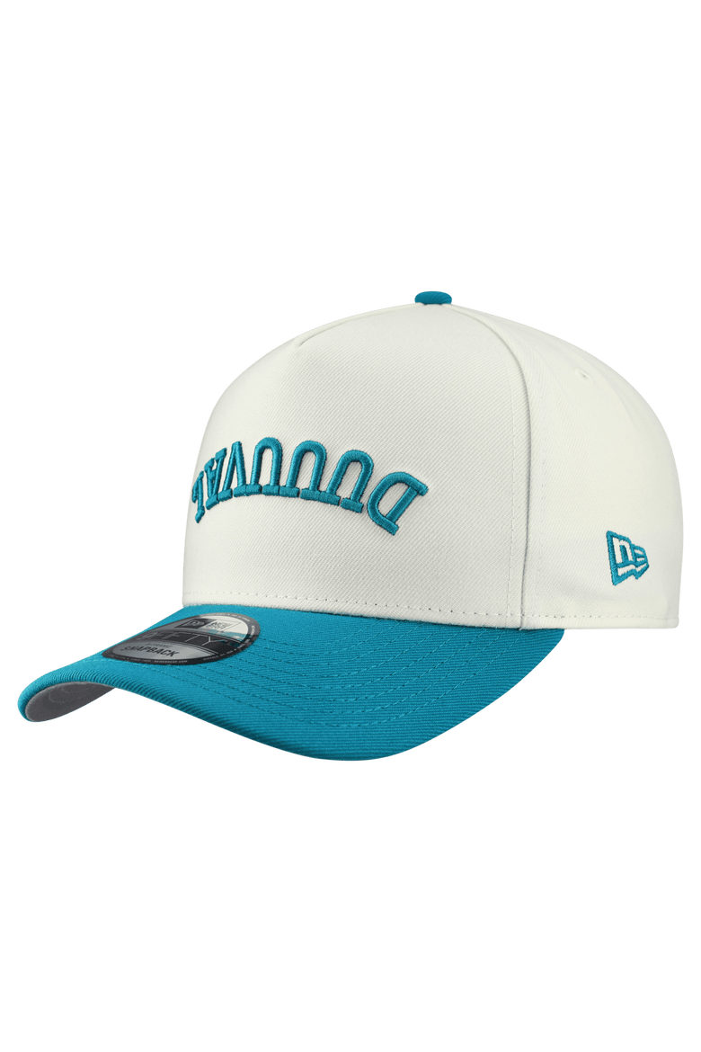 Men's New Era  Cream Jacksonville Jaguars Upside Down 9FIFTY A-Frame Snapback Hat, Alternate, color, Cream