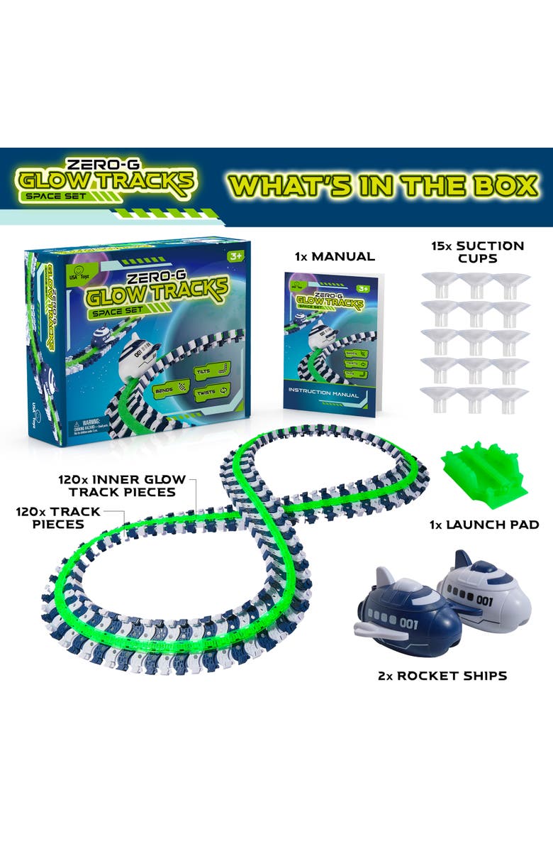USA Toyz Zero G Space Glow Race Track, Alternate, color, 
