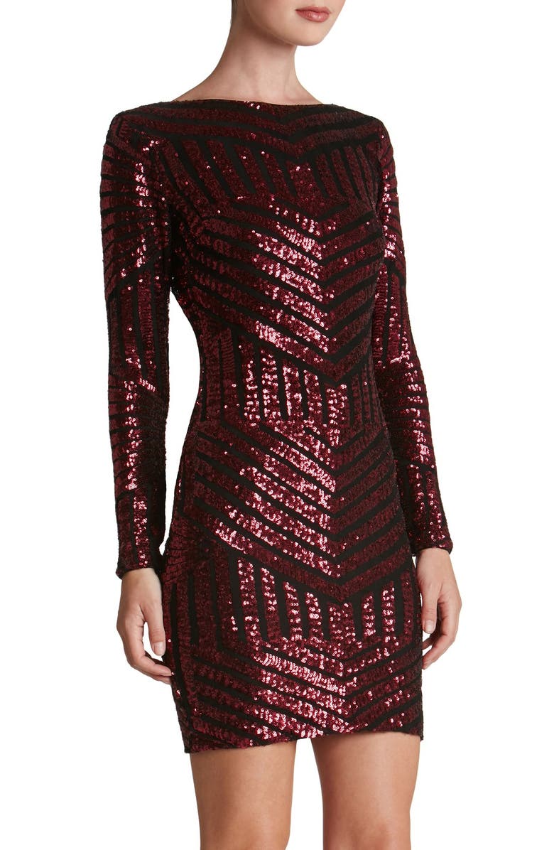 Dress the Population 'Lola' Sequin Body-Con Dress, Alternate, color, 