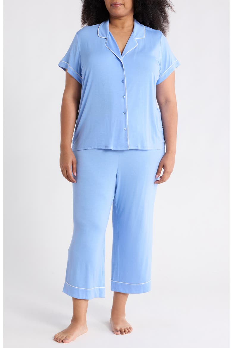 Tranquility Crop Pajamas, Main, color, BLUE CORNFLOWER