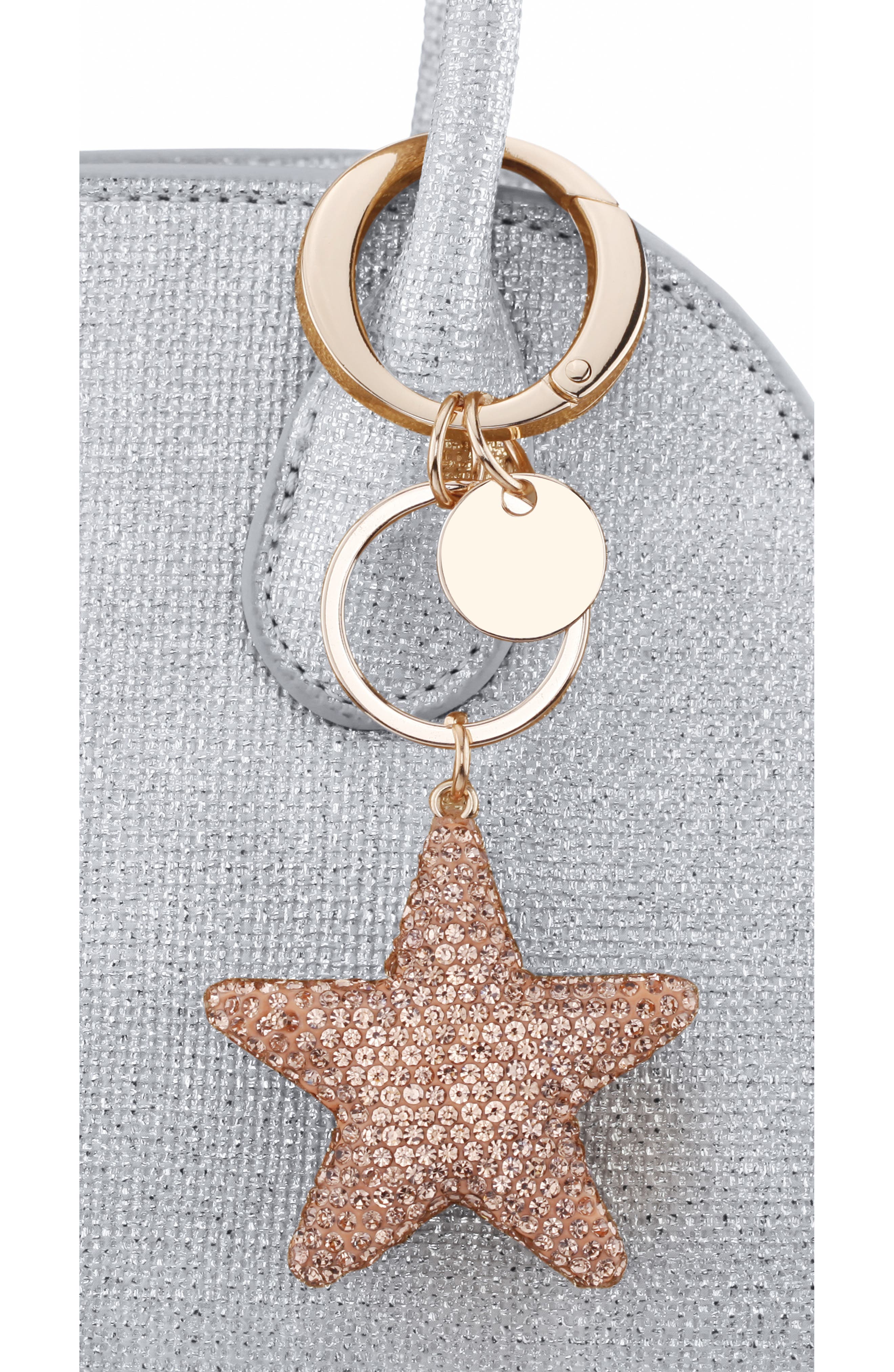 Crystal Embellished Star Bag Charm, Alternate, color, GOLD