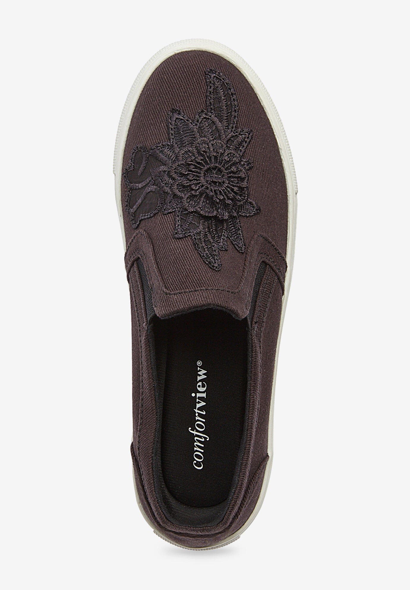 Comfortview The Skyla Slip On Sneaker, Alternate, color, Black