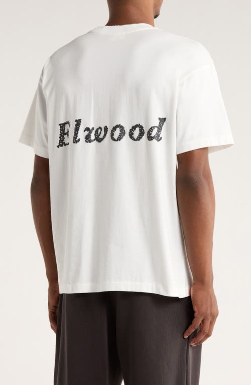 Elwood Trademark Oversize Graphic T-shirt In White