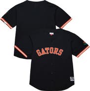 Mitchell & Ness Men's Mitchell & Ness Black Florida Gators On The Clock Full-Button Fashion Jersey