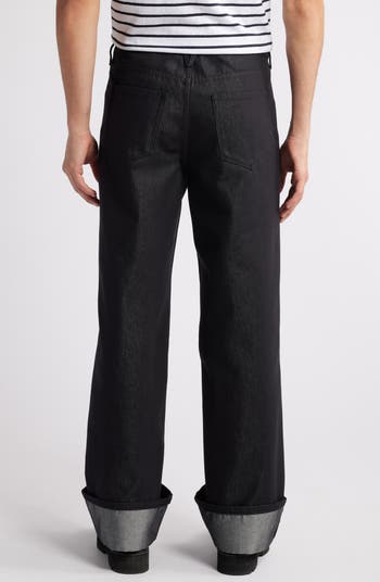panel suspender wide denim (waist gom)（デニムパンツ