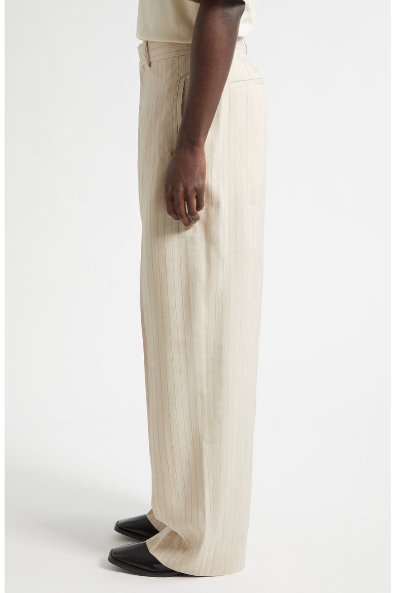 Tailored Pinstripe Pants, Alternate, color, ALABASTER ARCHIVED