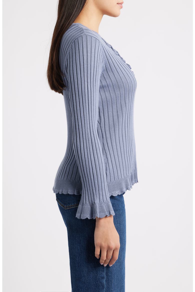 Soutache Rib Sweater, Alternate, color, BLUE SHADOW