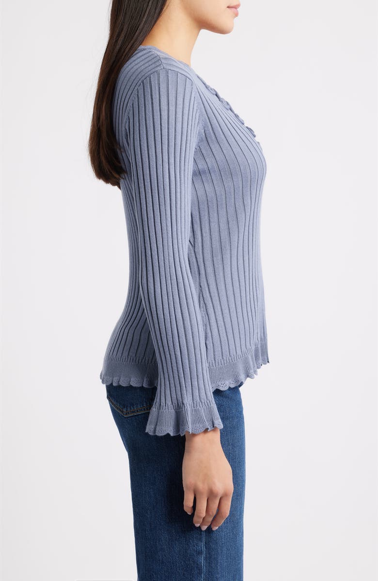 Wit & Wisdom Soutache Rib Sweater, Alternate, color, Blue Shadow