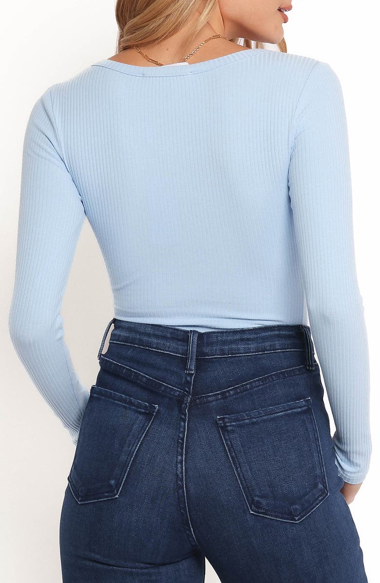 Petal & Pup Dio Crop Rib Henley Top, Alternate, color, Light Blue