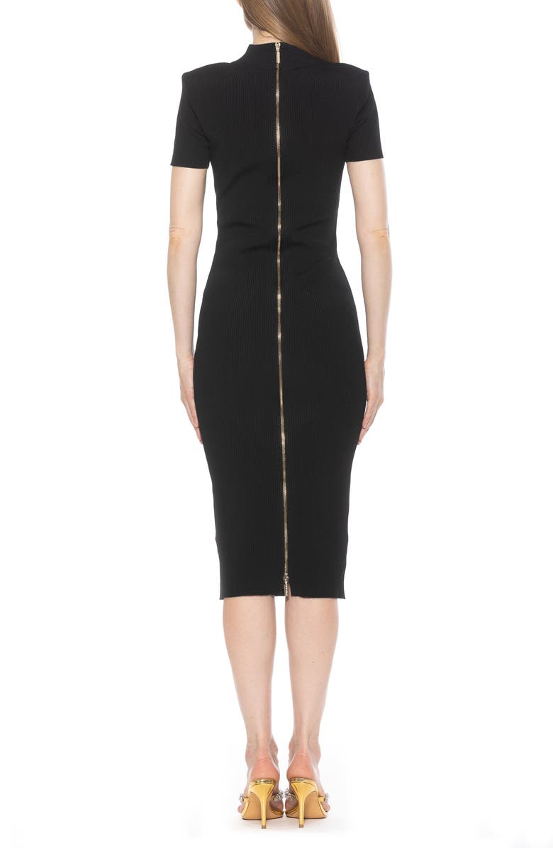Alexia Admor Adara Rib Knit Midi Dress, Alternate, color, Black
