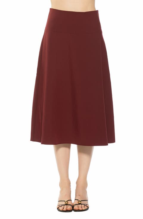 Maris Flared Midi Skirt