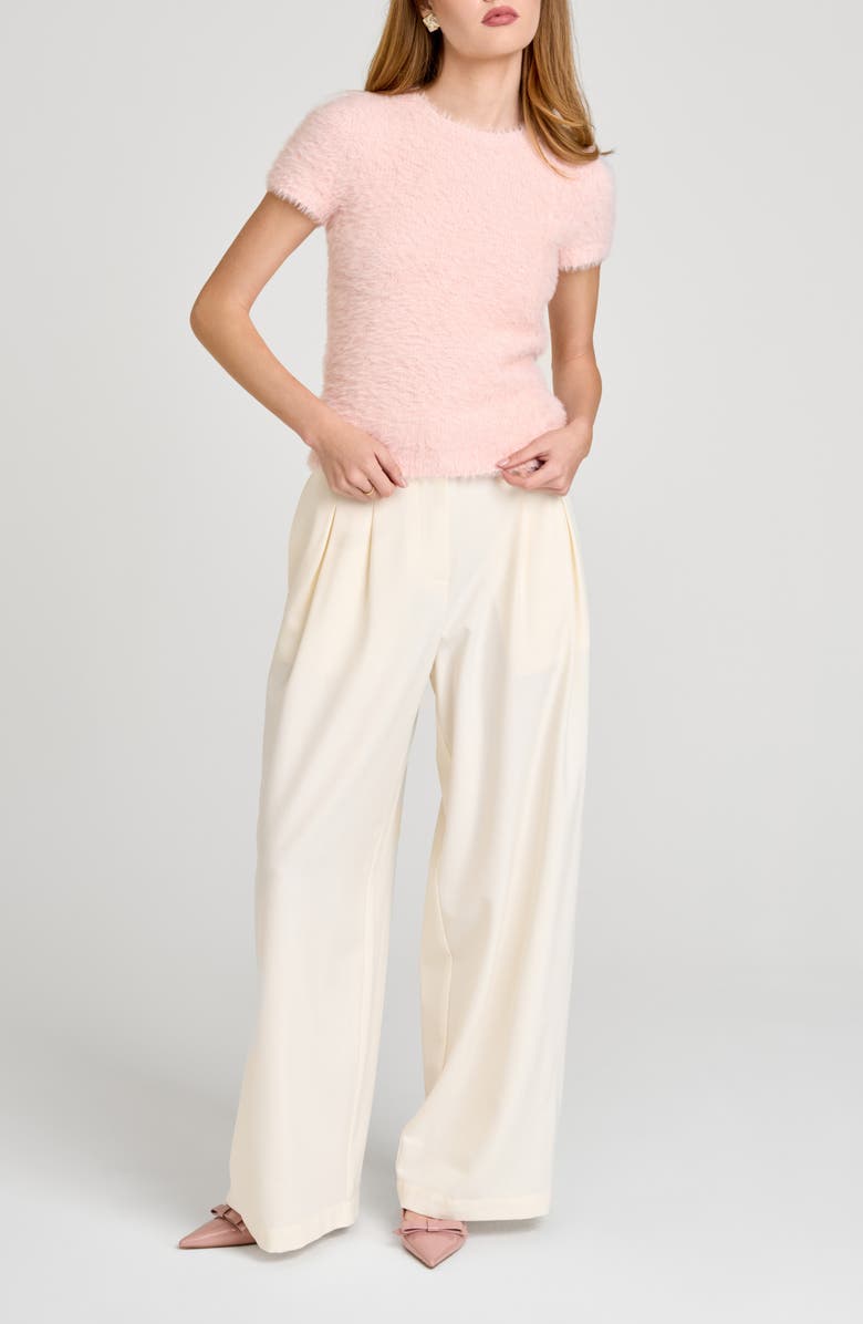 WAYF Hannah Short Sleeve Sweater, Alternate, color, Tea Rose