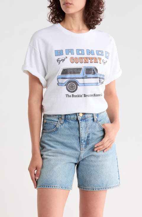 Bronco Country Crop Cotton T-Shirt