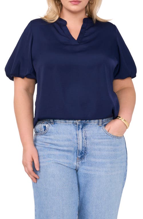 VINCE CAMUTO VINCE CAMUTO PUFF SLEEVE SPLIT NECK TOP 